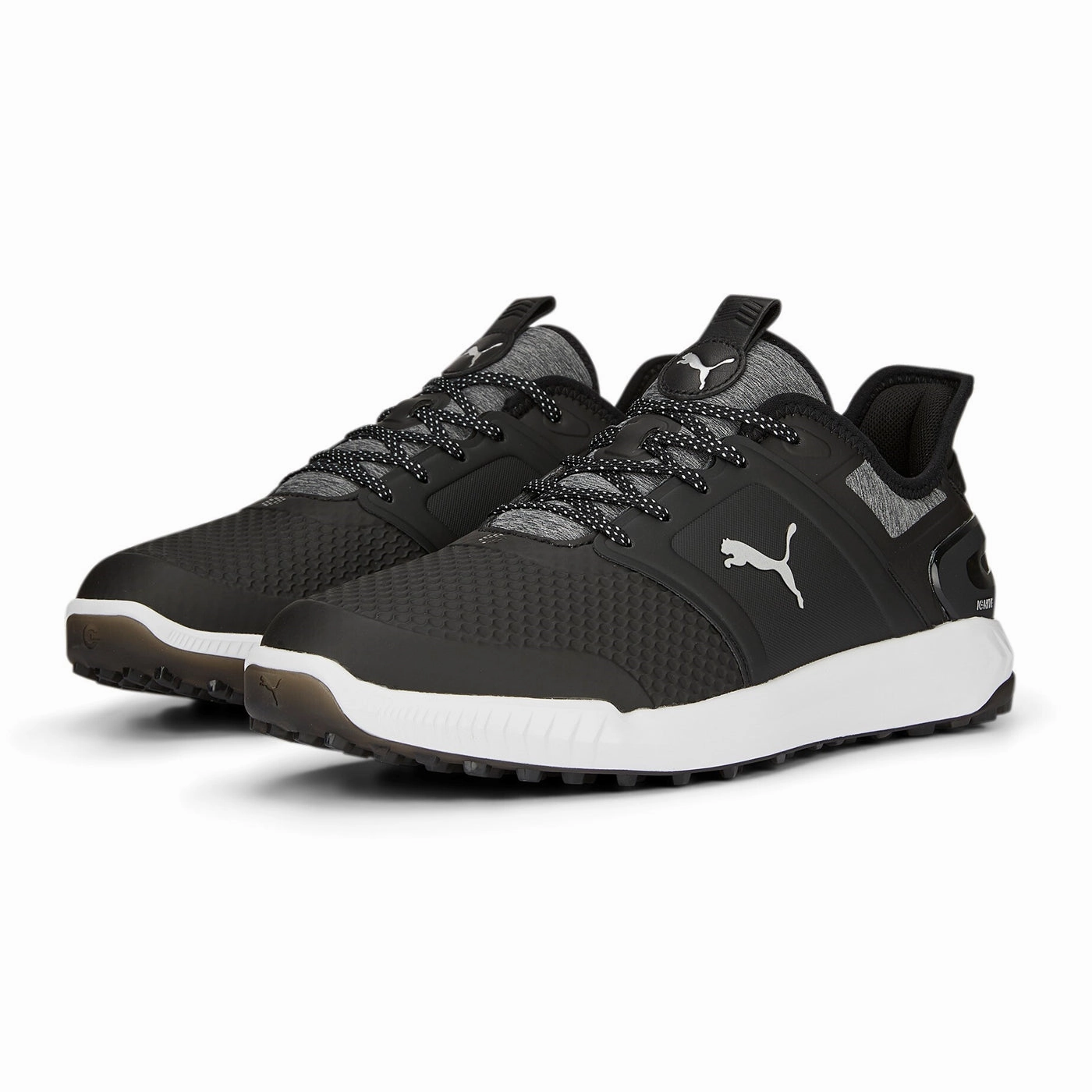 Puma IGNITE Elevate Spikeless Wide Men's Golf Shoes - Puma Back/ Puma Silver Puma Mb.01 Basketball Shoes