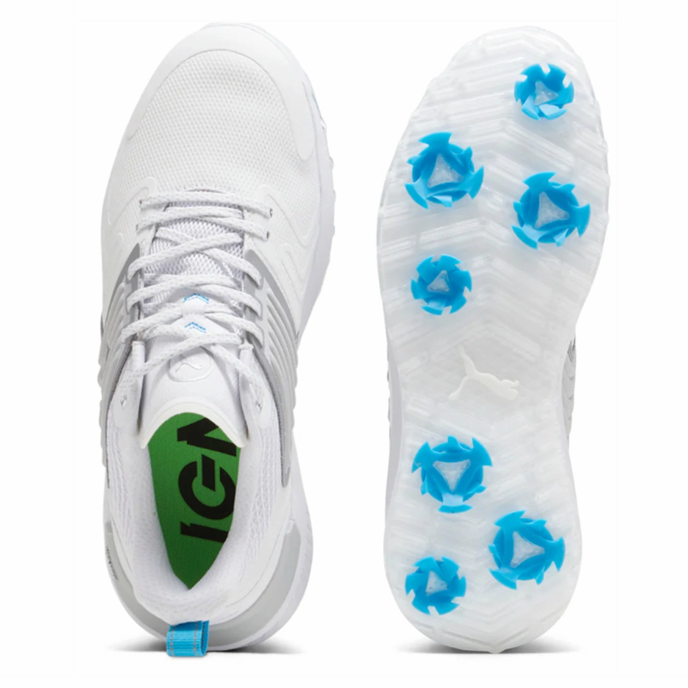 Puma IGNITE Innovate Wide Golf Shoes - Puma White/Cool Light Grey Asics Gel Peake Cricket Shoes