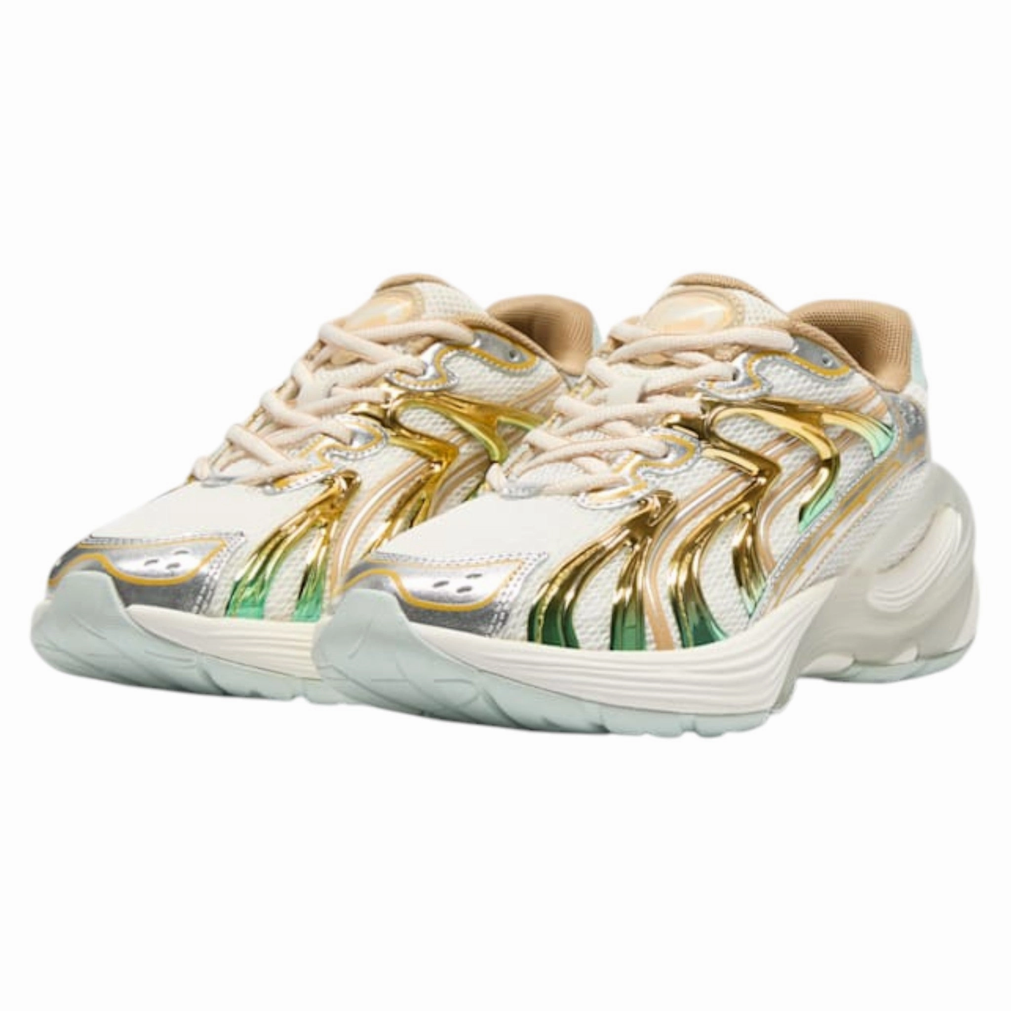Puma Inverse Shimmer Warm White / Archive Gold WNS Puma Arnold Palmer Shoes