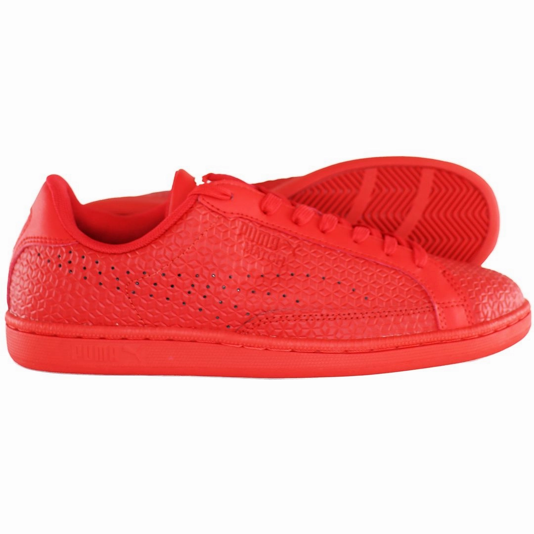 Puma Match Emboss Mens Red Trainers Asic Tennis Shoes On Sale