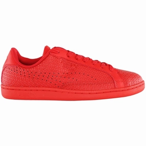 Puma Match Emboss Mens Red Trainers Asics Shoes Original