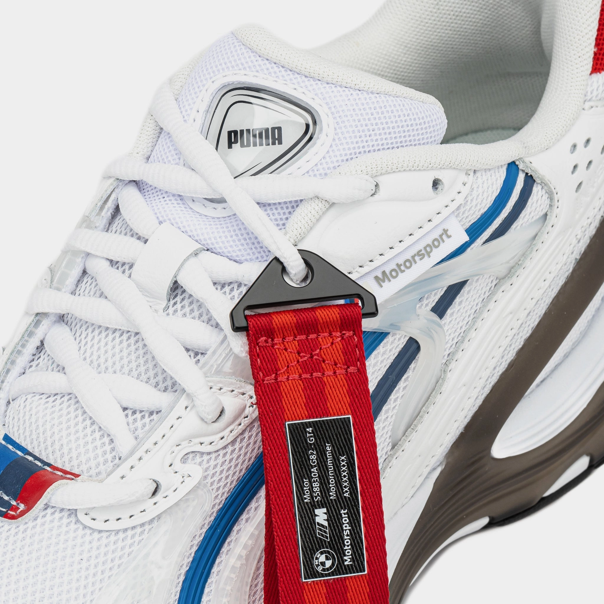 Puma Men's Bmw Motorsport Inverse Shoes - White / Blue Puma Shoes With Silk Laces