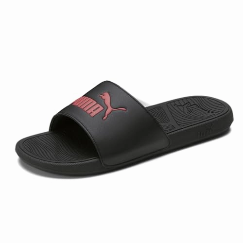 PUMA Men's Cool Cat 2.0 Slide Sandal Black red, 10 Asic Kayano Shoes
