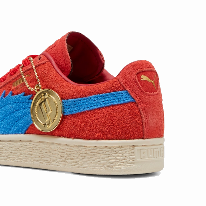 Puma Men's Suede One Piece Buggy Shoes - Red / Ultra Blue Mello Puma Shoes