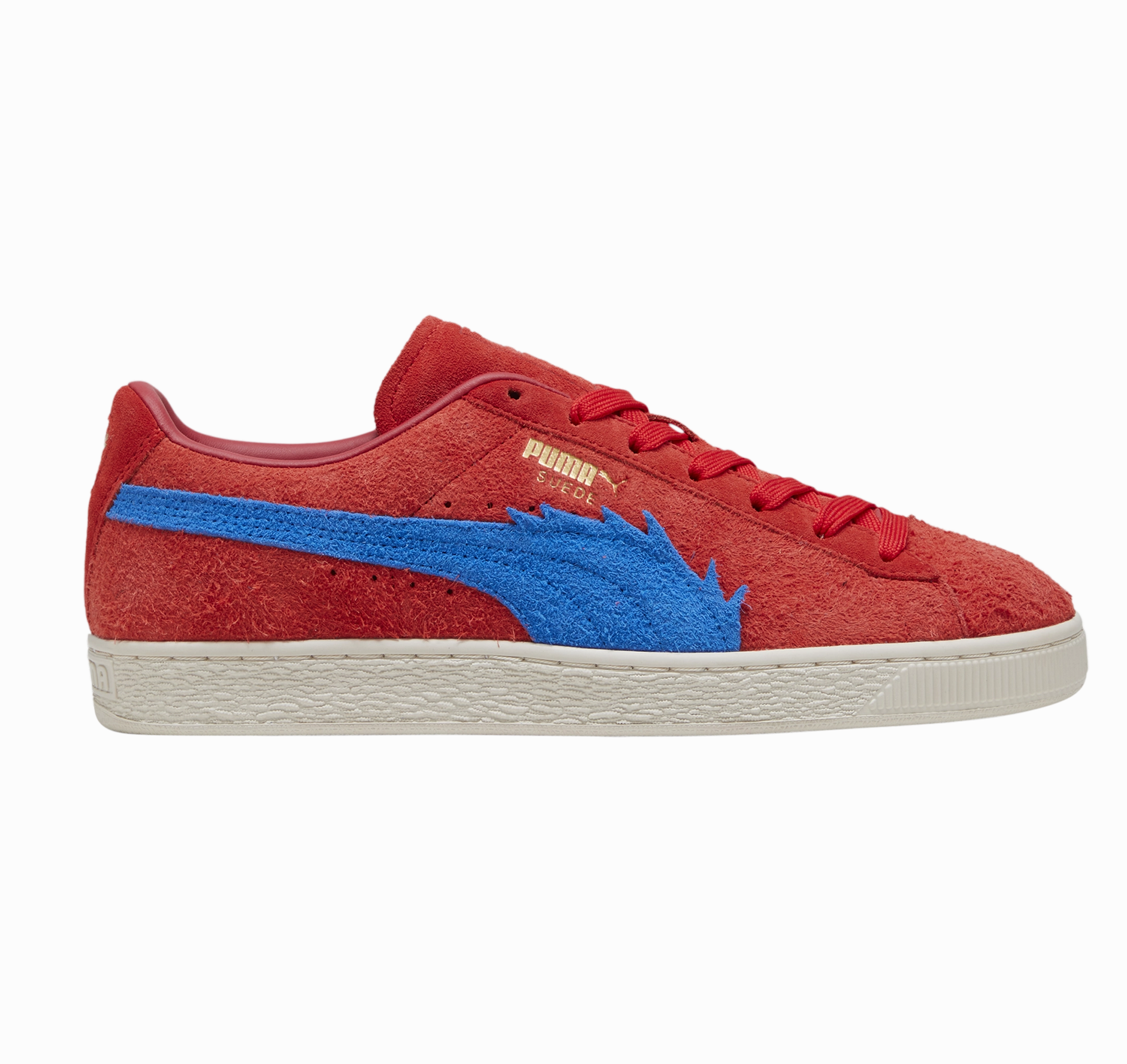 Puma Men's Suede One Piece Buggy Shoes - Red / Ultra Blue Puma Basketball Shoe