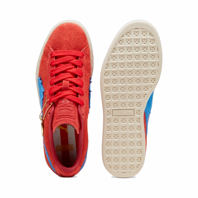 Puma Men's Suede One Piece Buggy Shoes - Red / Ultra Blue Puma Sparkle Shoes