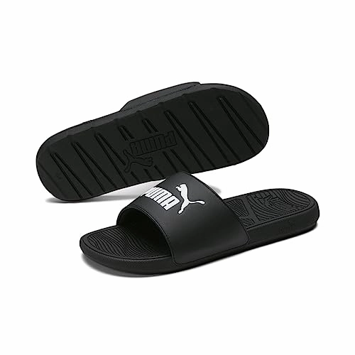 PUMA Mens Cool Cat 2.0 Slide Sandal, PUMA Mens black-PUMA Mens white, 9 Asics Gel Nimbus Tennis Shoes