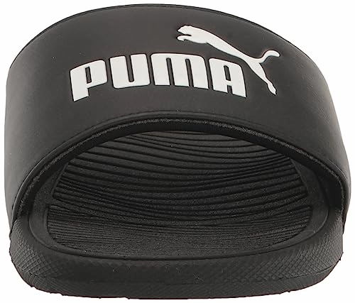 PUMA Mens Cool Cat 2.0 Slide Sandal, PUMA Mens black-PUMA Mens white, 9 Asics Shoes New Zealand