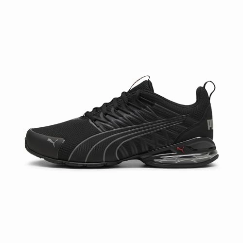 PUMA Mens Voltaic Evo Cross Trainer, PUMA Mens Black-Stormy Slate-for All Time Red, 10 Puma Space Shoes