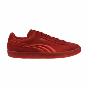 Asics Support Shoes Overpronation Puma Suede Classic Badge Men's Shoes Iced High Risk Red