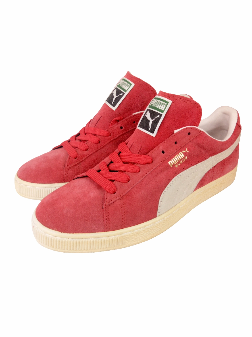 Puma Suede Classic  High Risk Red White Mens Size 11 Shoes Asics Solution Speed Flytefoam 2 Tennis Shoes