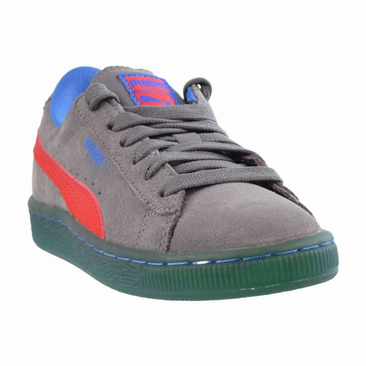 Puma Suede LFS Iced Little Kids Shoes Steel Red-Grey-Royal Puma Xo Weeknd Shoes