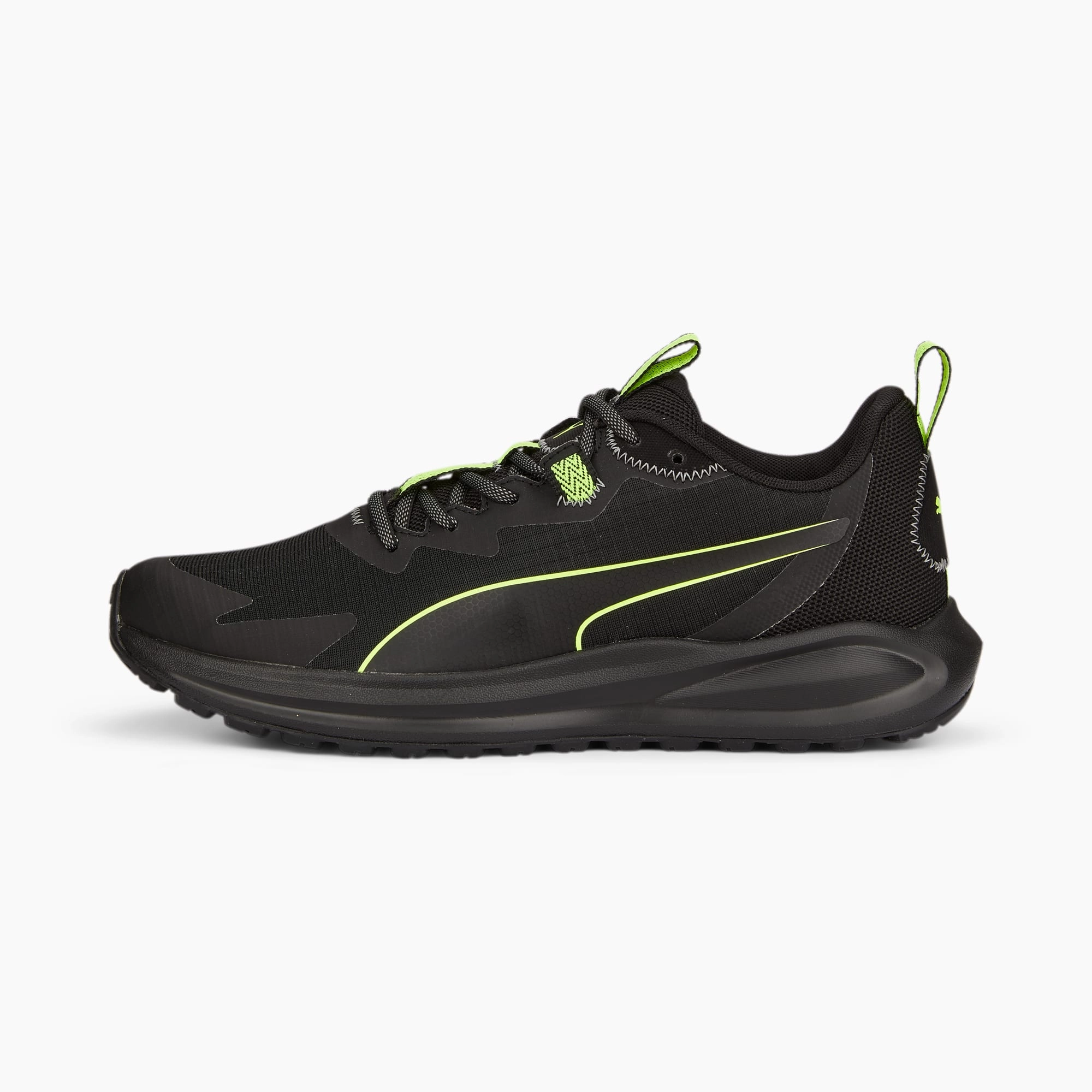 PUMA TWITCH RUNNER TRAIL - PUMA BLACK/LIME SQUEEZE Asics Gt-1000 11 Running Shoes