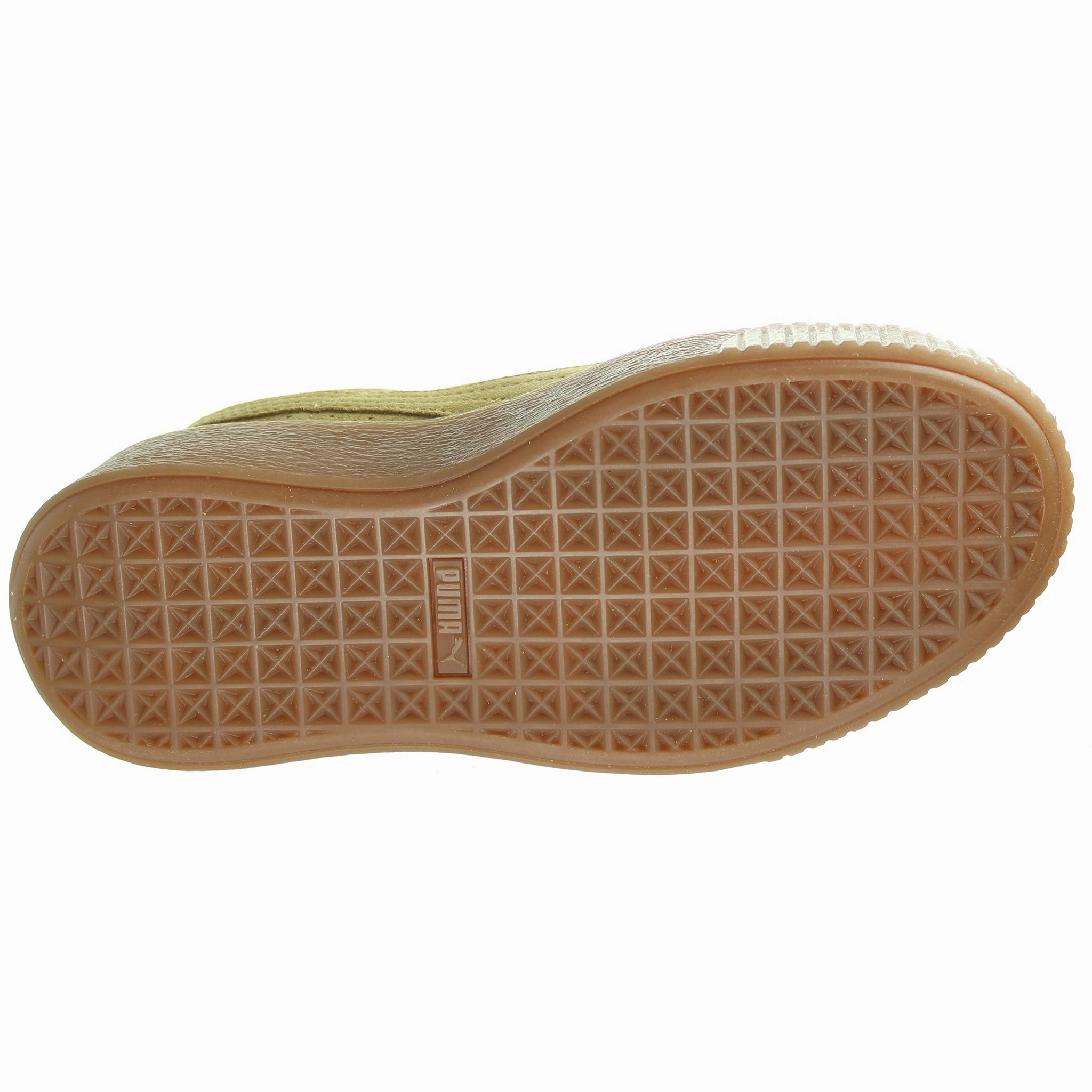 Pums Suede Platform SD PS Kids Gold Trainers Asics Arch Support Walking Shoes