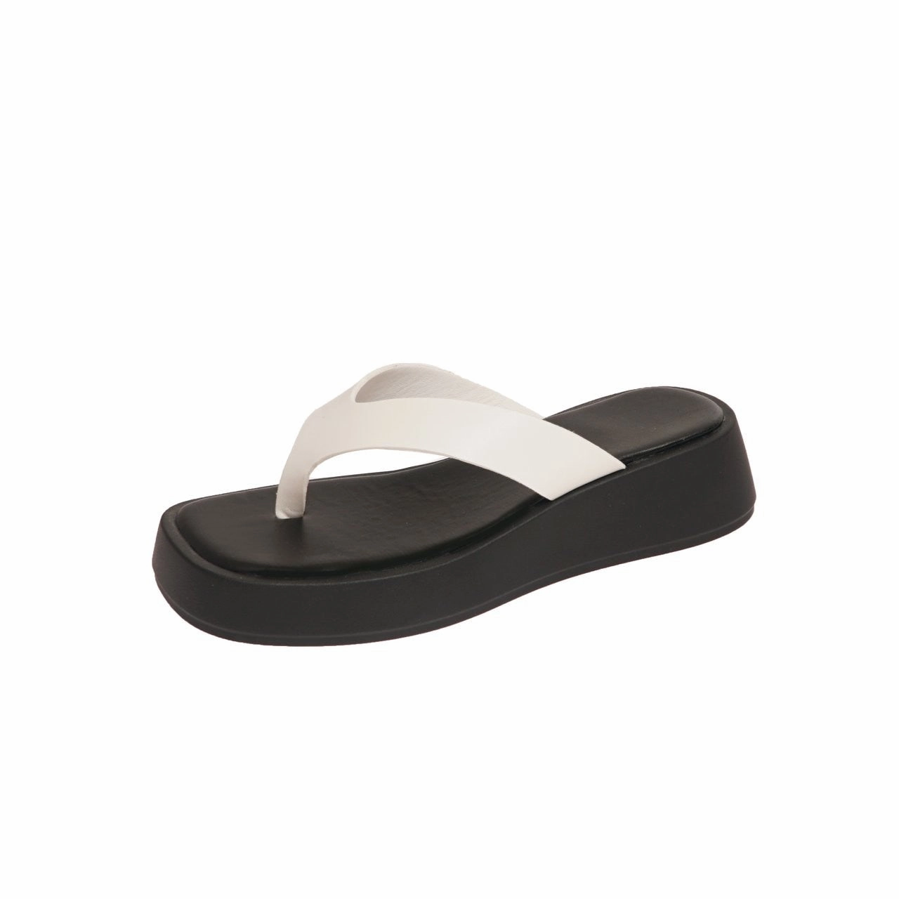 Flip Flops Brazil Yeknu Black White Mixed Color Platform Flip Flops Women Brand Designer Wedges Clip Toe Slippers Female Summer Sandals Beach Shoes