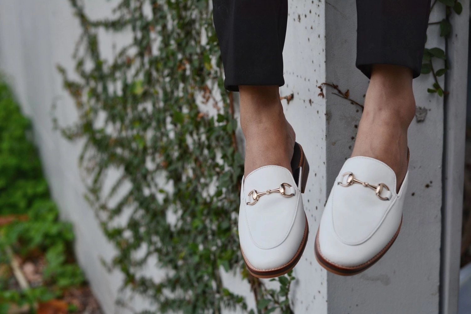 Softball Slippers 701 Slipper Horsebit White