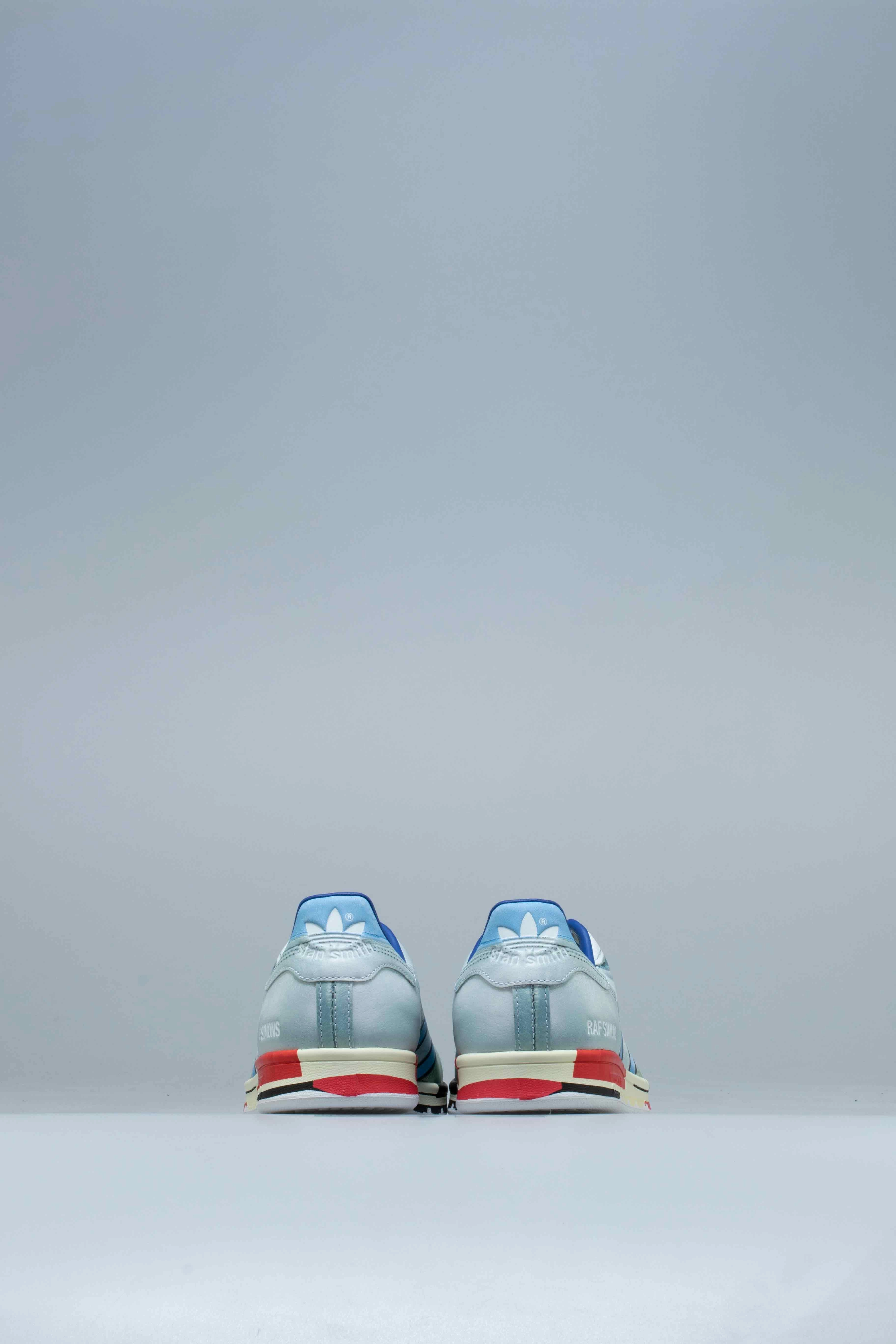 Adidas Turf Baseball Shoes Raf Simons Micropacer Stan Smith Mens Shoes - Silver Metallic/Red/Blue