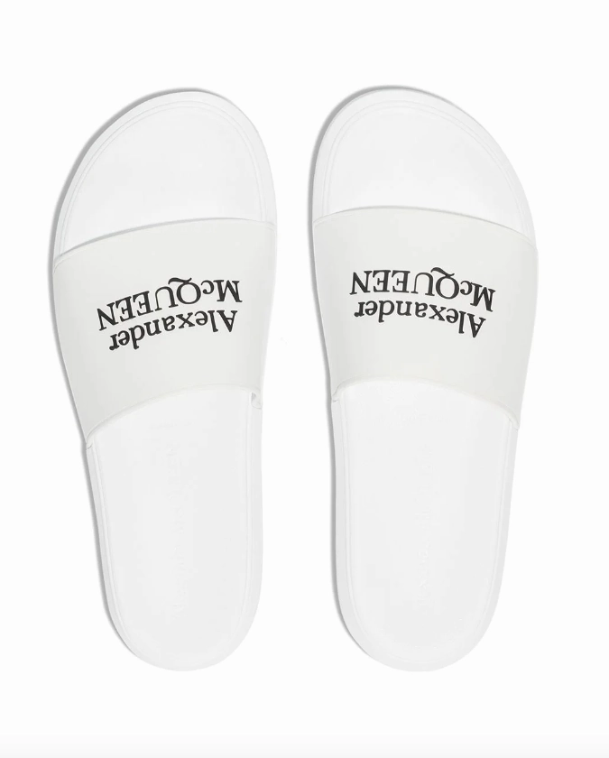 Sandals St Vincent Airport Alexander McQueen logo-embossed slides