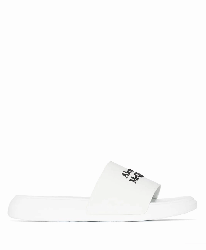 Alexander McQueen logo-embossed slides Sandals Great Exuma Bahamas