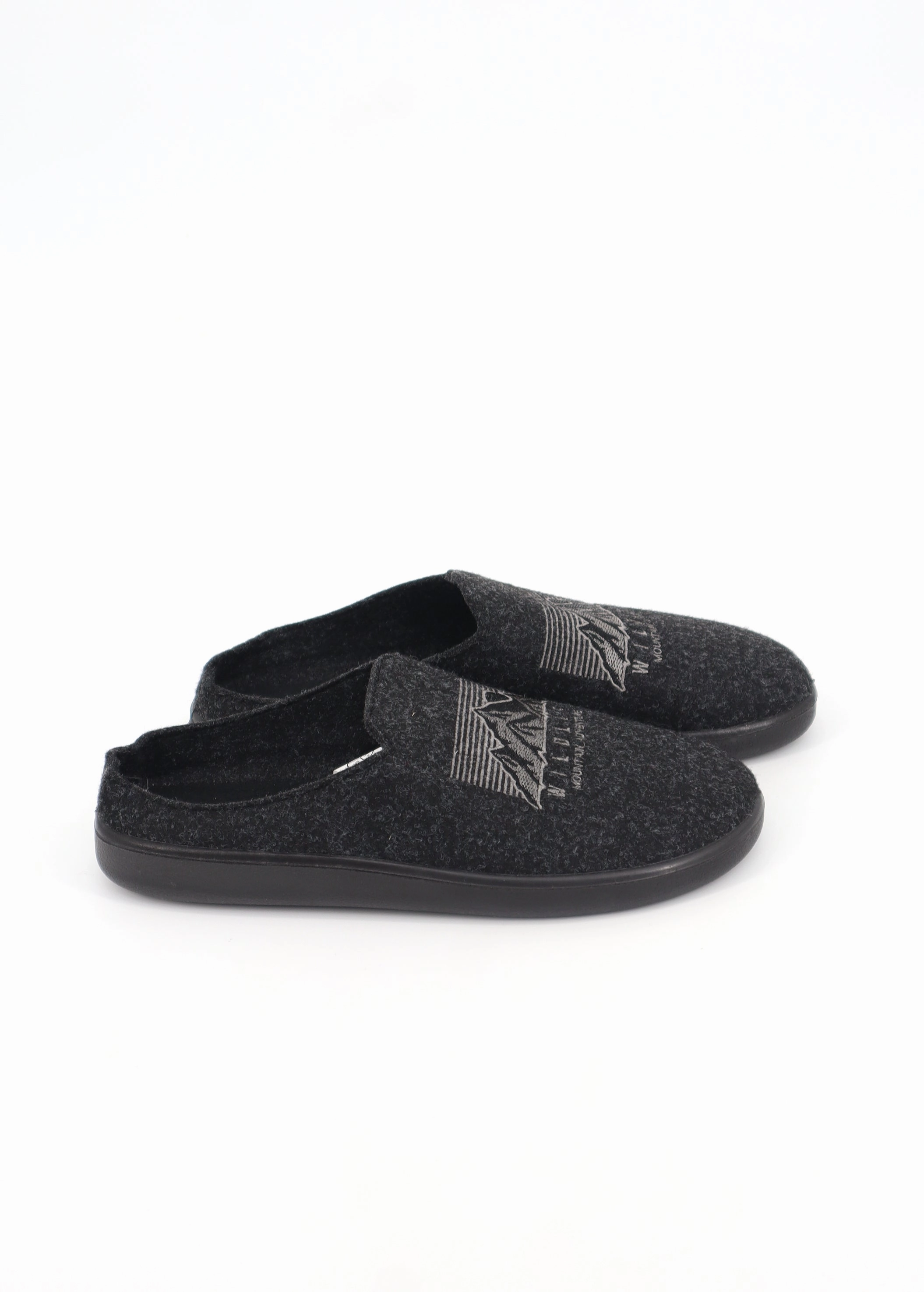 Ugg Crochet Slippers Men's Graphic Embroidered Slippers,Dark Grey