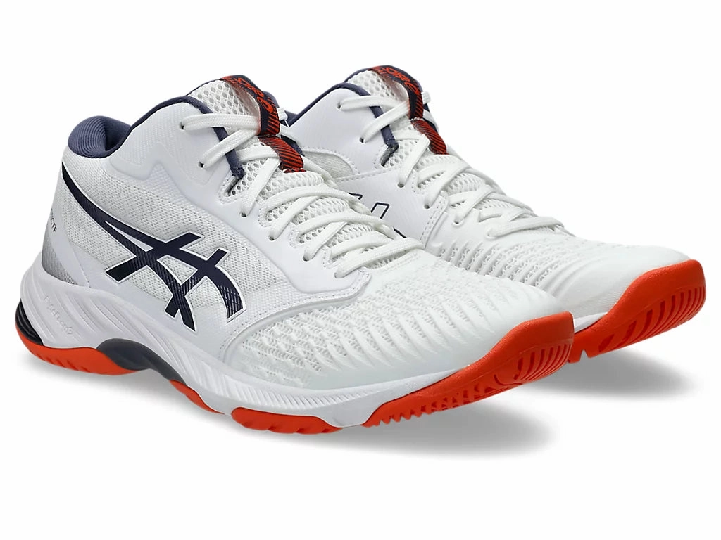 Brands Like Asics Asics Netburner Ballistic FF MT 3 Mens White/Indigo Fog