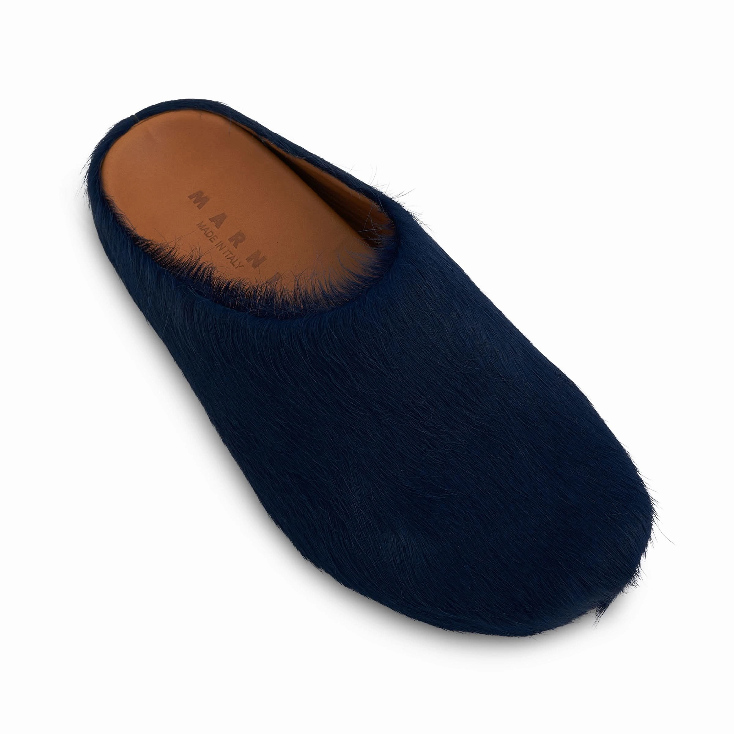 Fussbett Long Hair Sabot in Eclipse Low Heel Wedding Sandals