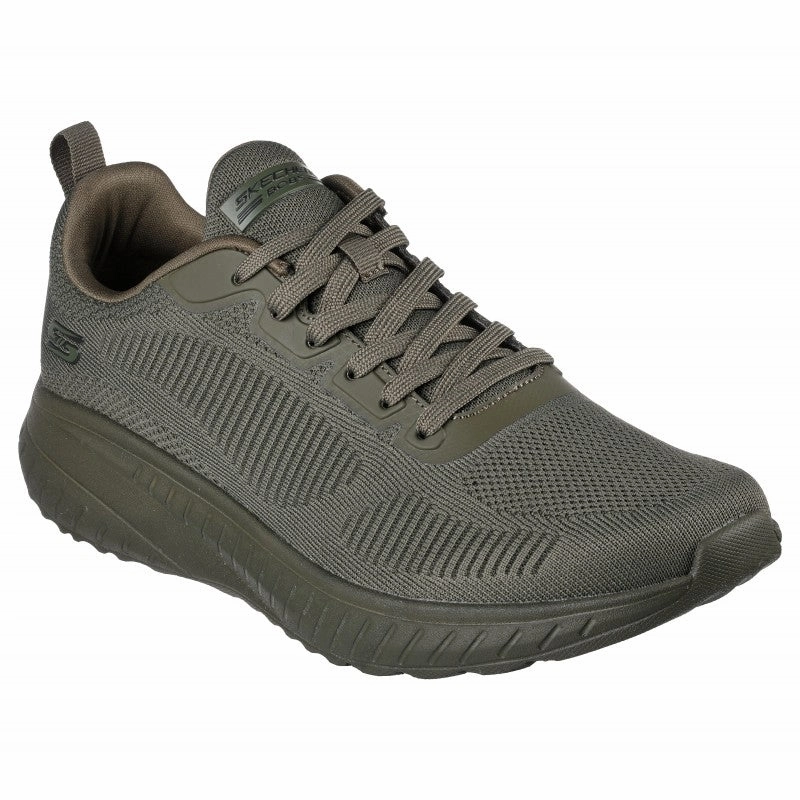 Choosing Running Shoes Skechers MEN'S BOBS Squad Chaos - Prism Bold  #118000 OLIVE