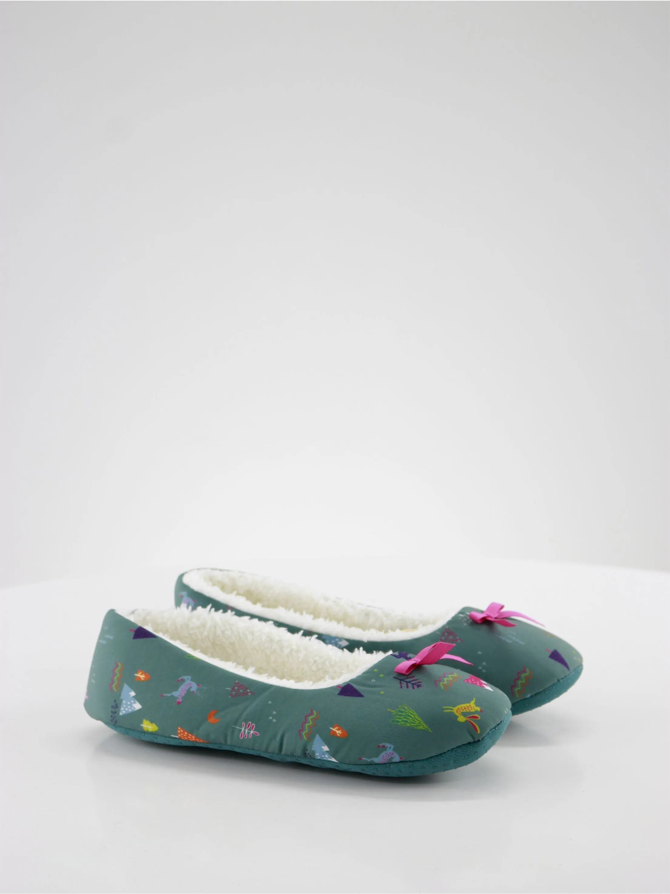 Women's christmas Decoration print Slippers,Green North Face Camping Slippers