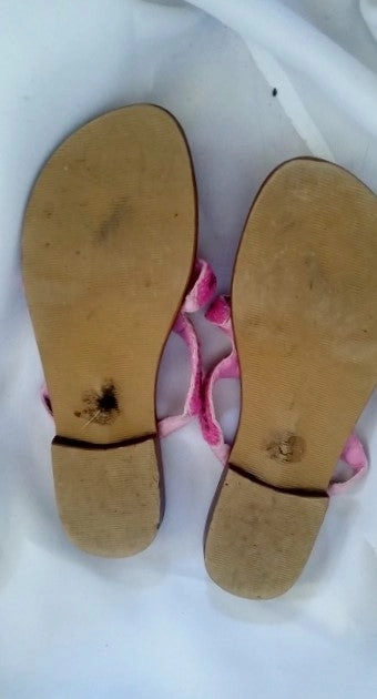 Womens KRISTEN'S KLOSET STARFISH Leather Sandal Flip Flop Thong Slide 10 PINK BEAD Flip Flops Okabashi