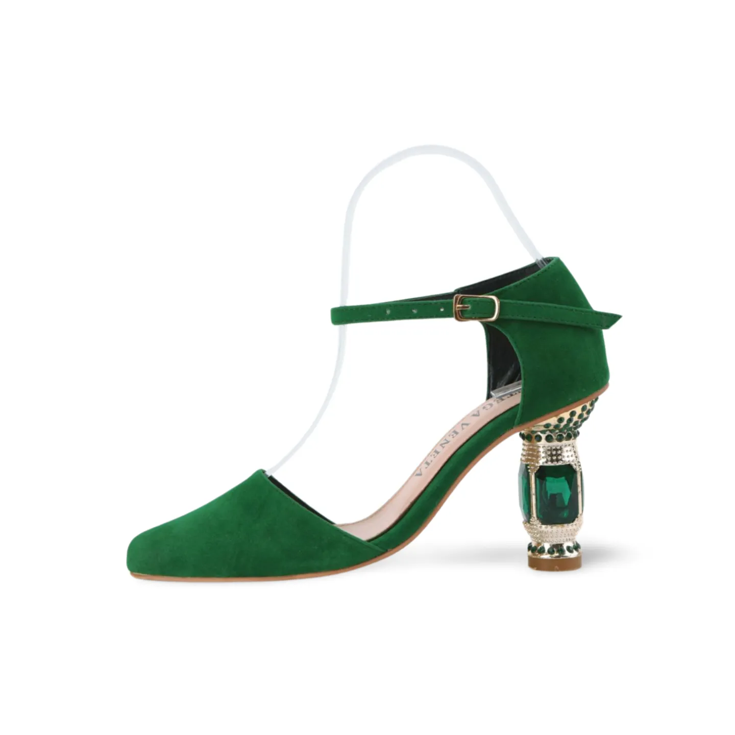 Sandals Vow Renewal Womens Velvet High Heels Rhinestone Shoes