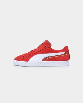 Puma Suede Displaced High Risk Red/Puma White Puma Casual Dress Shoes