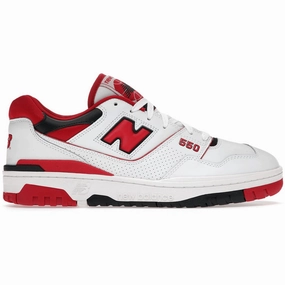 New Balance Slip On Womens New Balance 550 White Red