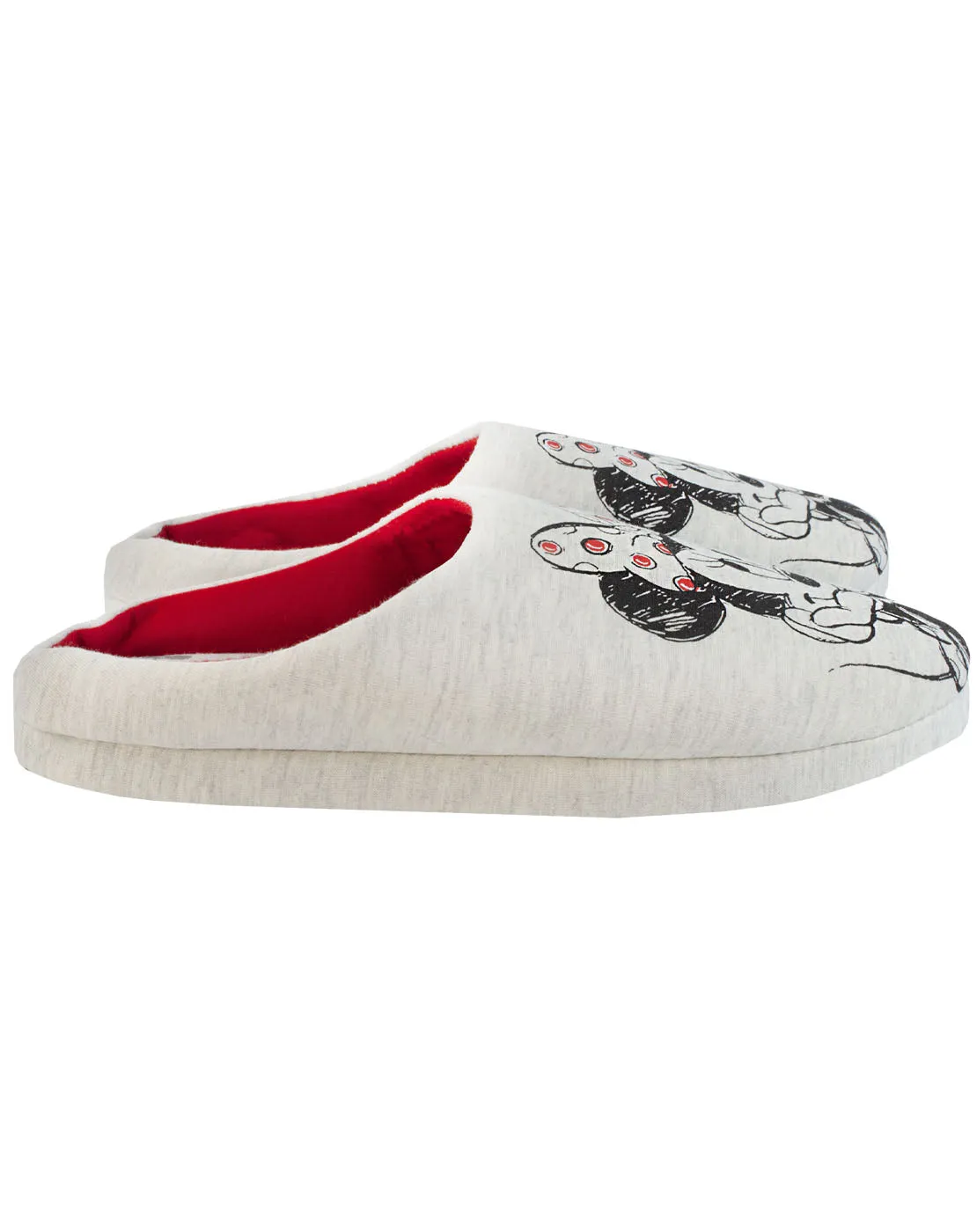 Giants Slippers Disney Minnie Mouse Sketch Women's Slippers Slip-On Grey House Shoes