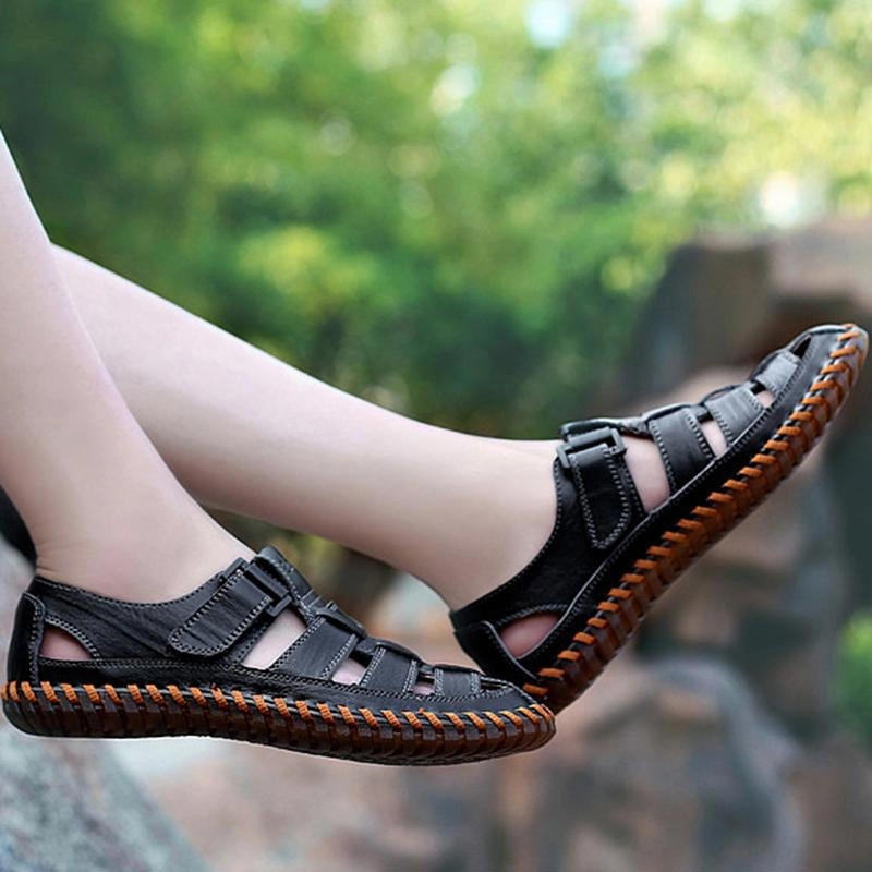 Men Outdoor Flat Heel Hiking Brown Sandals Sandals Halcyon Reviews