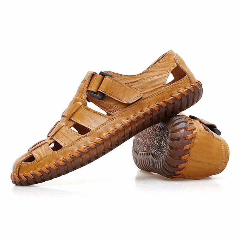 Men Outdoor Flat Heel Hiking Brown Sandals Sandals Royal Plantation Jamaica