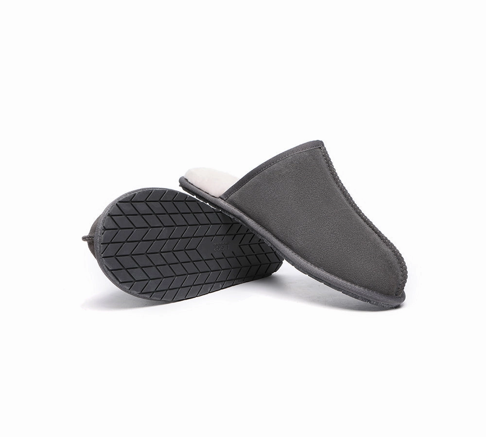 Slippers Mcqueen AUSTRALIAN SHEPHERD UGG Slippers Men Sheepskin Wool Scuff Bennett