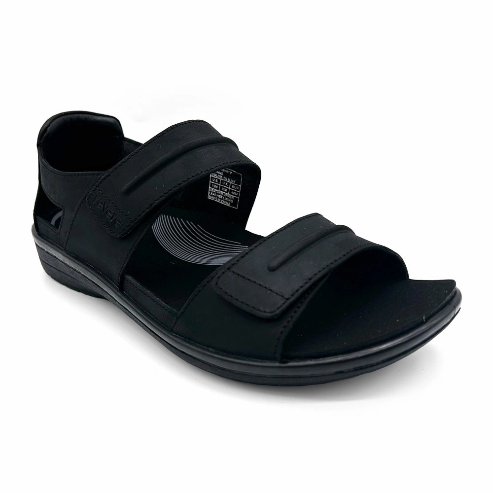 Sandals With Low Heel Revere Men's Cairns Oiled Black Medium