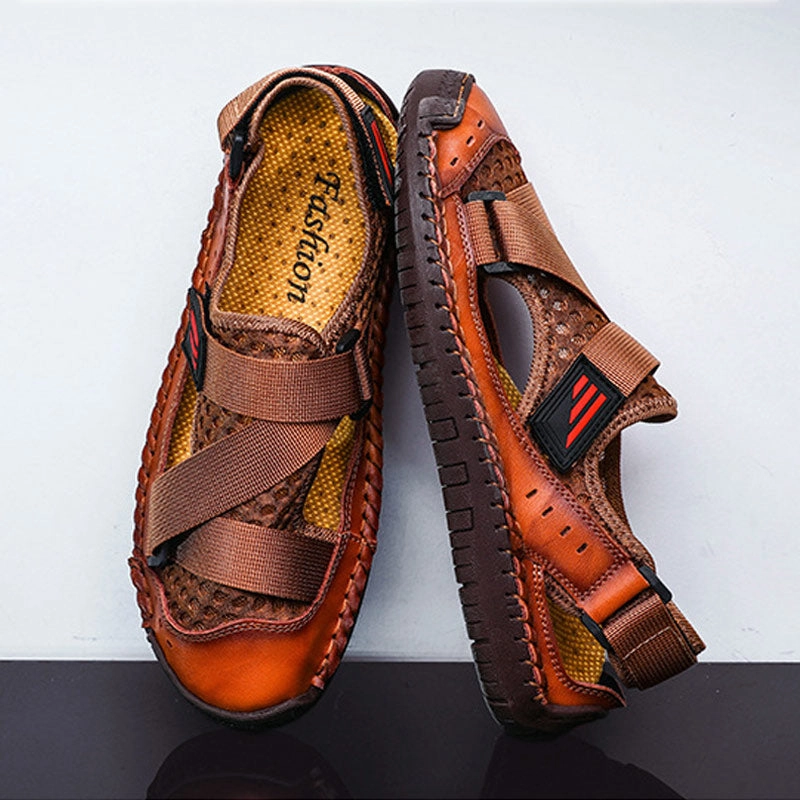 Moose Hide Slippers SURSELL Men's Casual Beach Breathable Plus Size Sandals