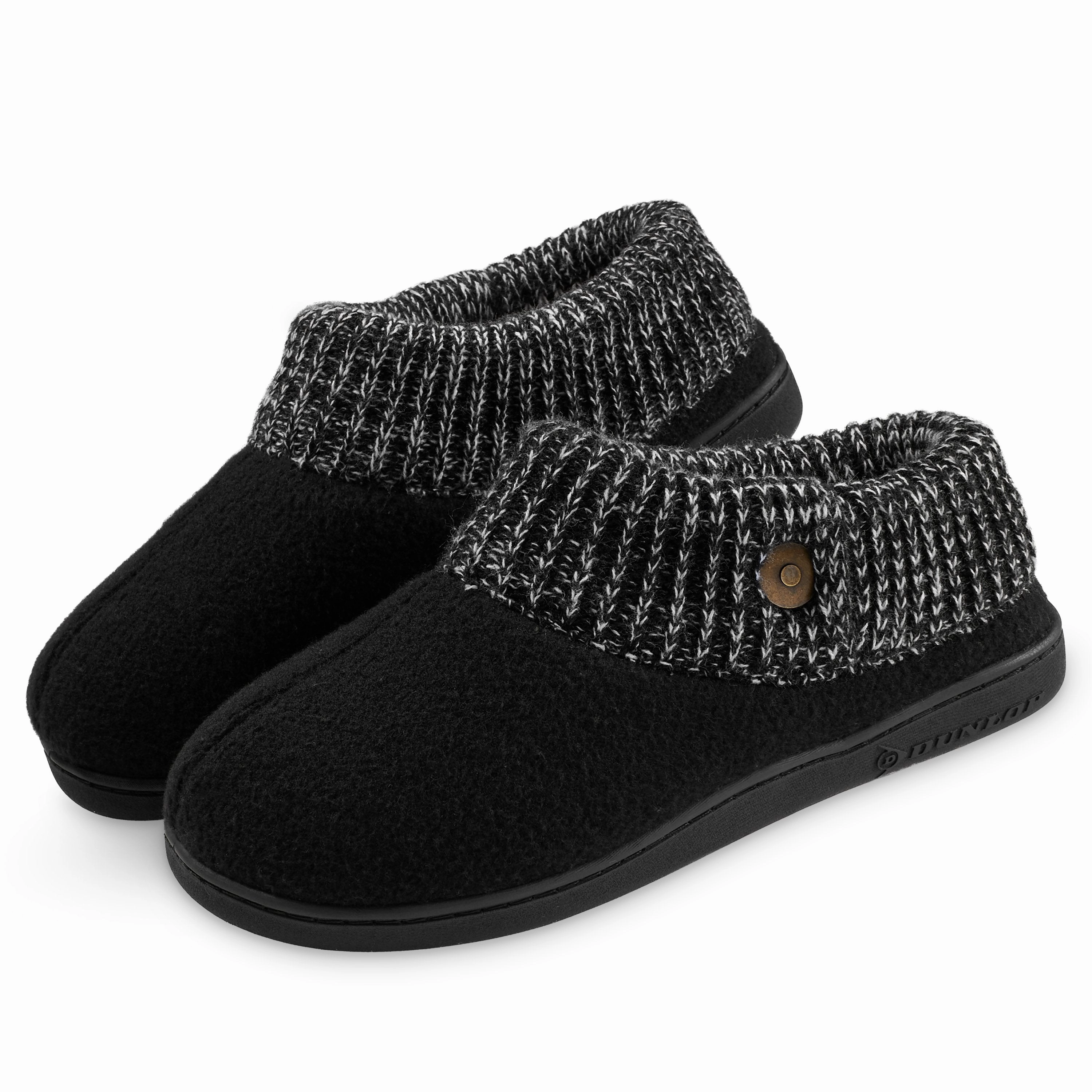 Dunlop Mens Slippers, Memory Foam Slippers, Indoor Outdoor House Shoes Non Slip Padders Slippers