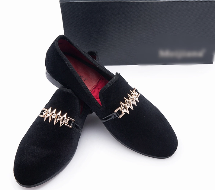 Predictions Shoes Flats Rivet Buckle Strap Detail Men Flat Loafers Shoes