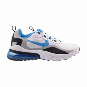 Snow Running Shoes Asics Nike Air Max 270 React (GS) Big Kids' Shoes White-Laser Blue