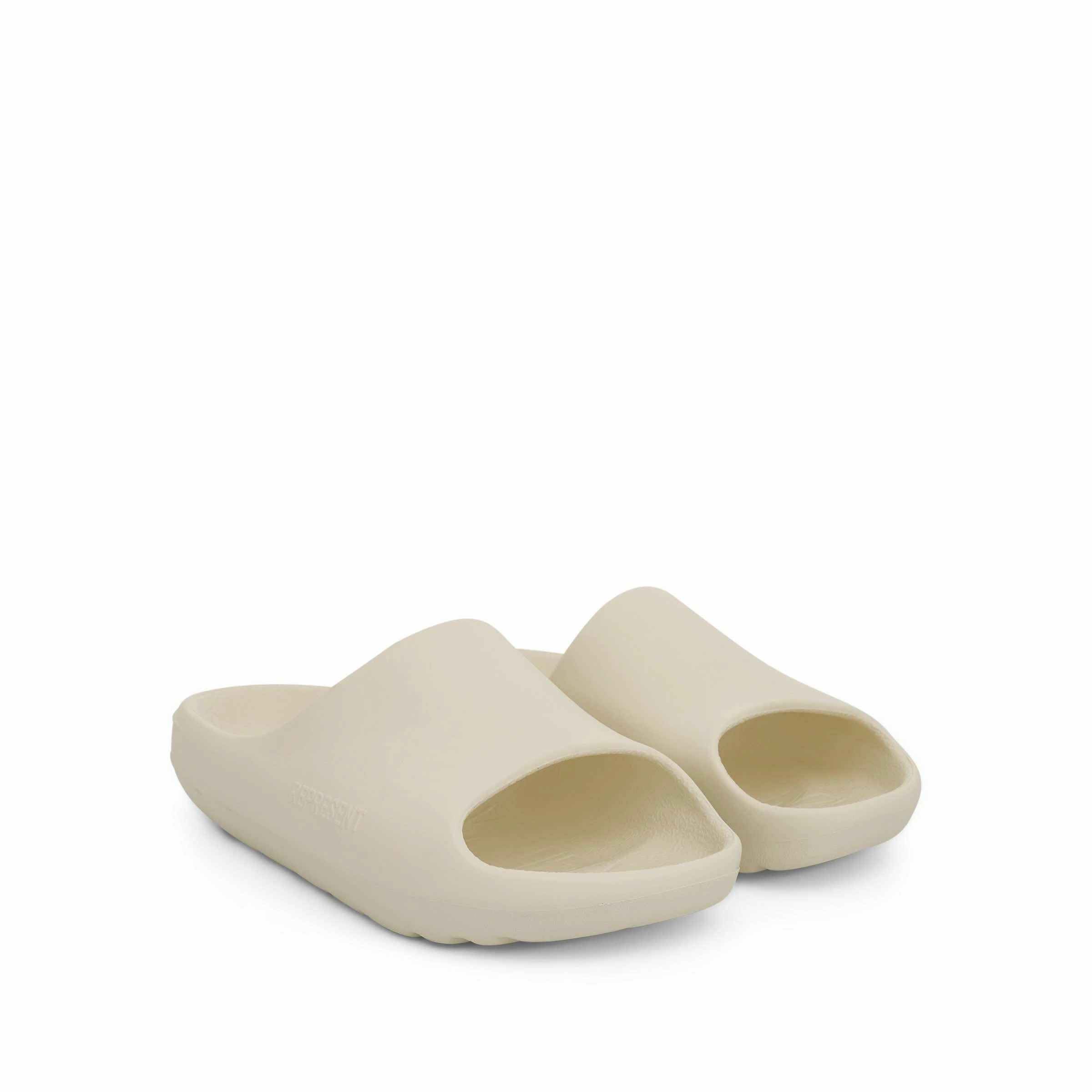 Foam Platform Sandals Rubber Sliders in Flat White