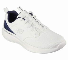 Skechers MEN'S Bounder 2.0 - Howlite #232675 WHT/Navy Vapor Running Shoes