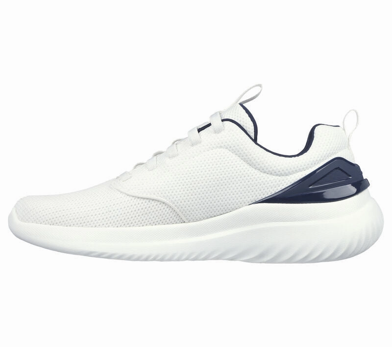 Skechers MEN'S Bounder 2.0 - Howlite #232675 WHT/Navy 4dfwd 2 Running Shoes