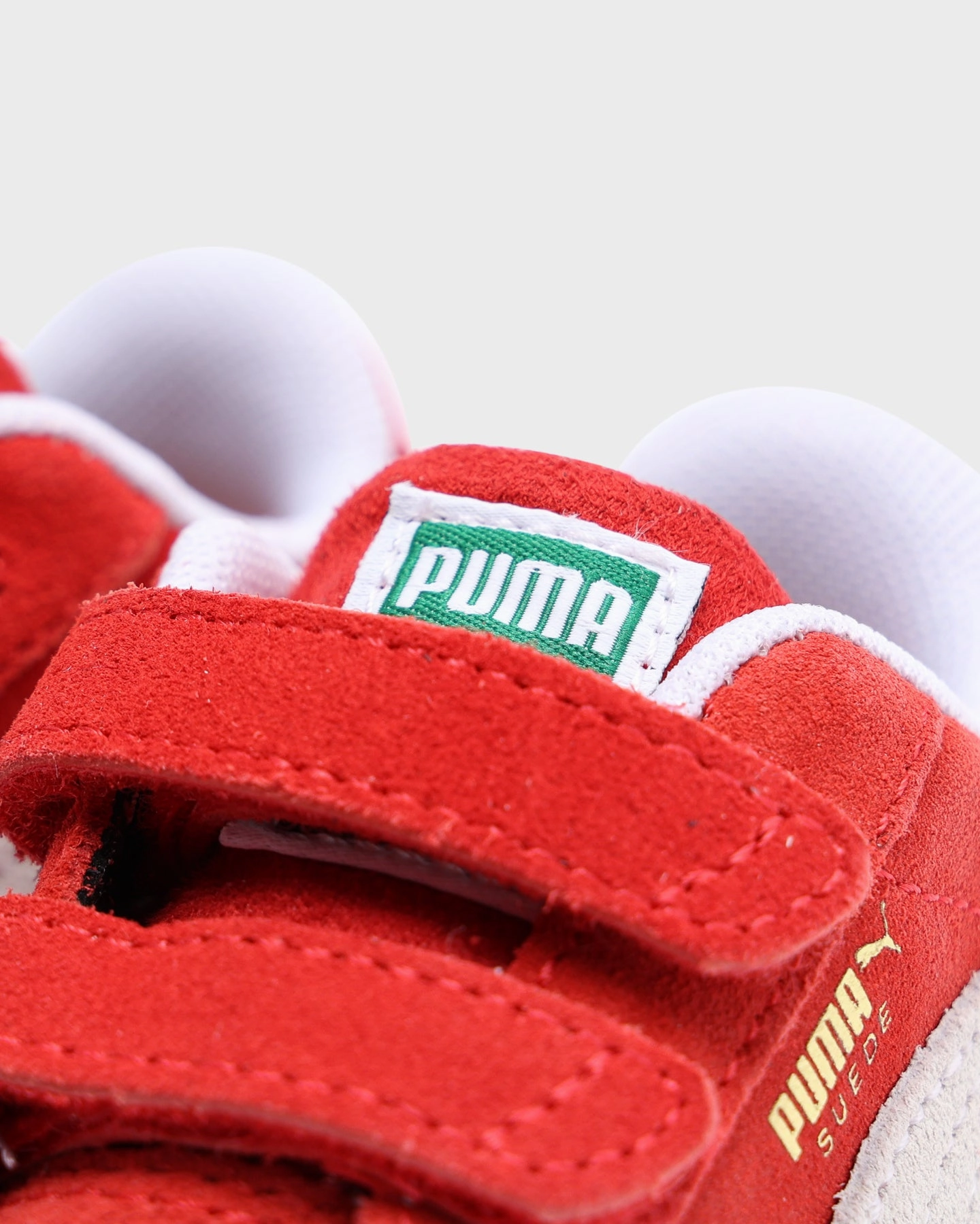 Puma Infant Suede Classic XXI Red/White Puma Shoes For High Ankle
