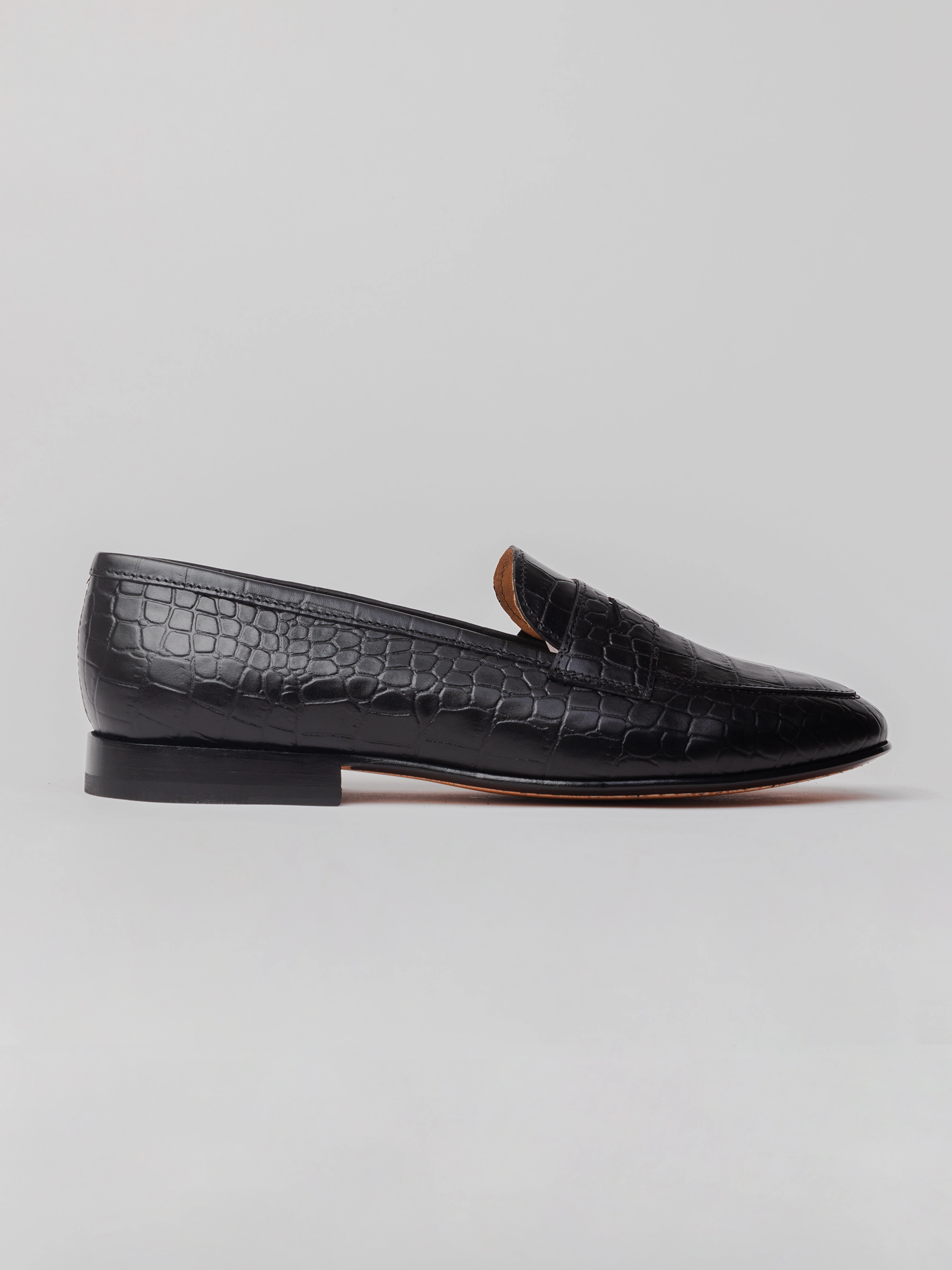 San Penny Loafer - Black Loro Piana Suede Loafers