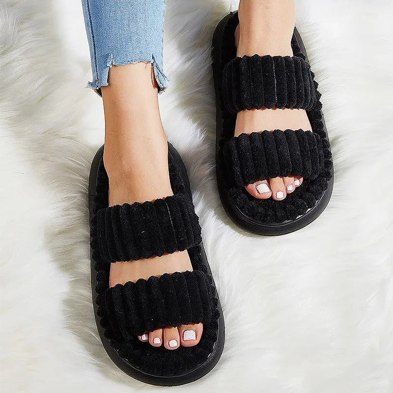 Best Microwavable Slippers Sandals Slides Shoes Womens with Double Strap