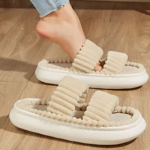 Elf Slippers Sandals Slides Shoes Womens with Double Strap