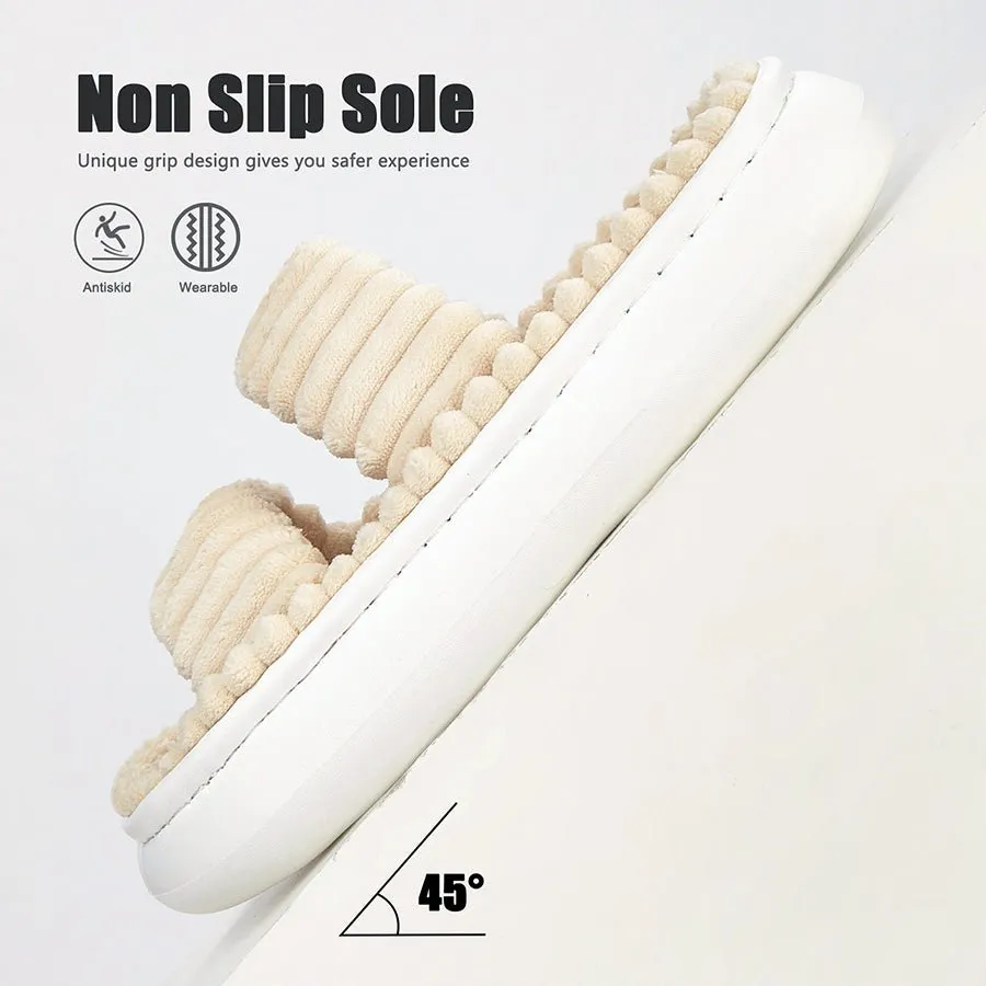 Tasman Slippers Grey Sandals Slides Shoes Womens with Double Strap