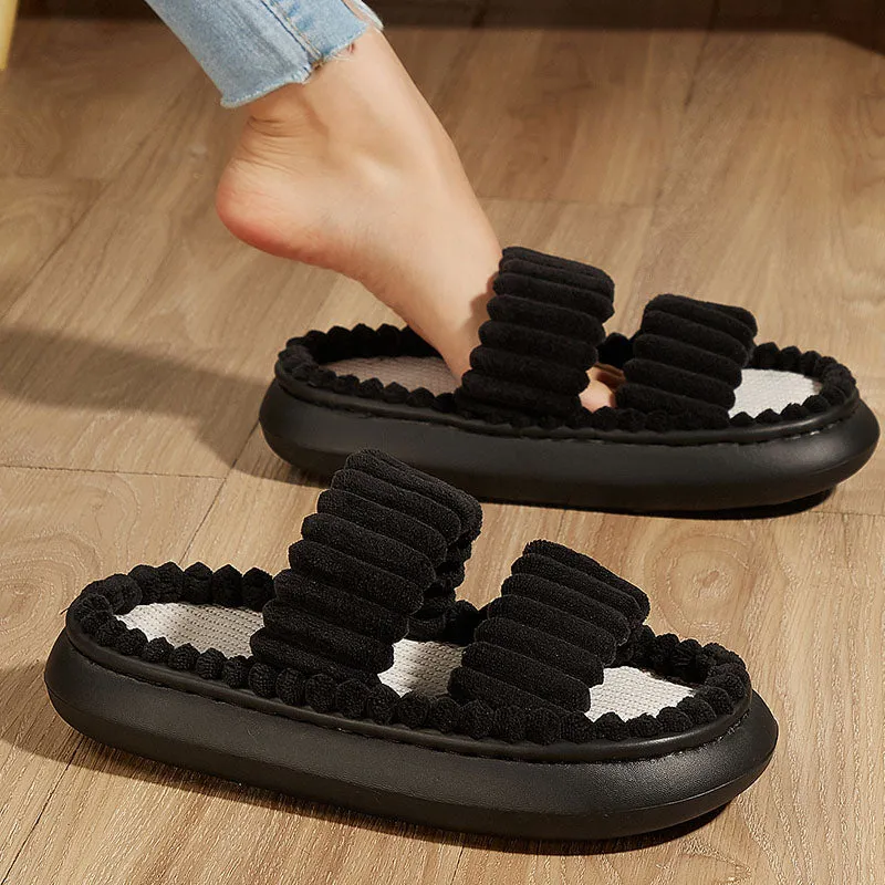 Durable Slippers Sandals Slides Shoes Womens with Double Strap